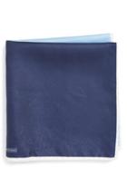 Men's Nordstrom Men's Shop Silk Pocket Square, Size - Blue