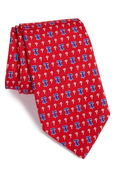 Men's Vineyard Vines 'philadelphia Phillies - Mlb' Print Silk Tie
