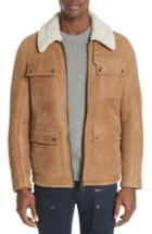 Men's Belstaff Upland Genuine Shearling Jacket Eu - Brown