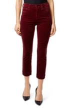 Women's J Brand Ruby High Waist Crop Velvet Pants - Burgundy
