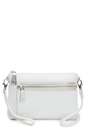 Frye Lena Leather Crossbody Bag - White
