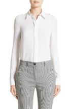 Women's Michael Kors Silk Georgette Epaulet Shirt - White