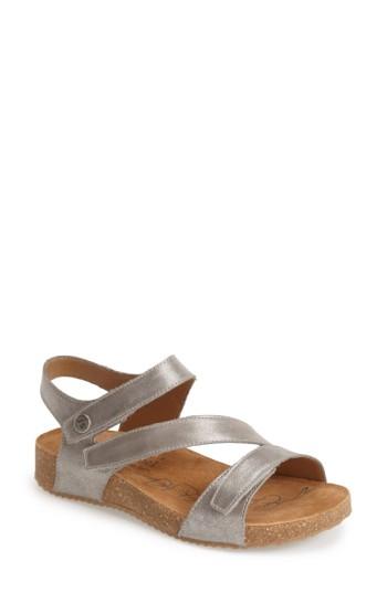 Women's Josef Seibel 'tonga' Leather Sandal -10.5us / 41eu - Metallic