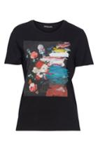 Women's Alexander Mcqueen Paint Smudge Graphic Tee Us / 44 It - Black