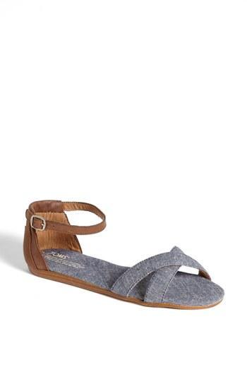 Toms 'correa' Ankle Strap Flat Sandal