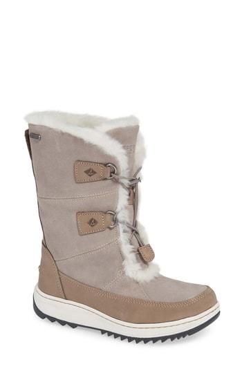 Women's Sperry Powder Valley Vibram Arctic Grip Waterproof Boot M - Grey