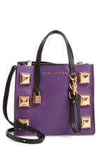Marc Jacobs Mini The Grind Studded Leather Tote - Purple