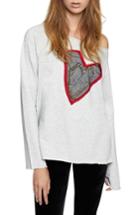Women's Sanctuary Heartbreaker Embellished Sweater - Grey