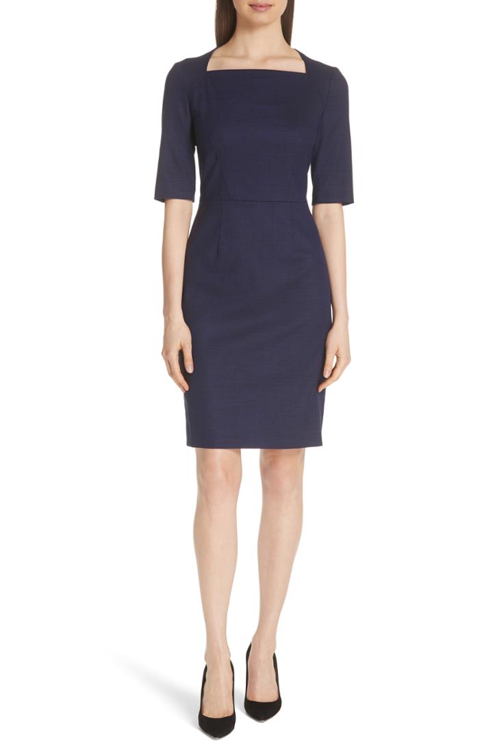 Women's Boss Dipiseta Mini Glencheck Sheath Dress