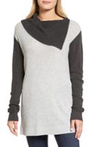Petite Women's Vince Camuto Colorblock Sweater, Size P - Grey