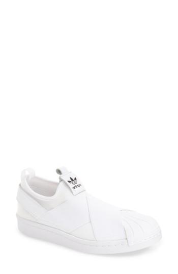 Women's Adidas Superstar Slip-on Sneaker Women's / 7 Men's M - White
