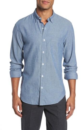 Men's Bonobos Slim Fit Brushed Twill Sport Shirt - Blue