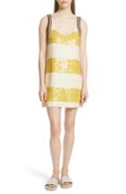 Women's 3.1 Phillip Lim Stripe Sequin Silk Shift Dress - Yellow