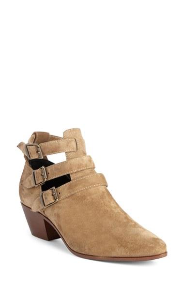 Women's Saint Laurent 'rock' Studded Bootie Us / 35eu - Brown