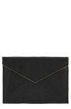 Rebecca Minkoff Leo Leather Envelope Clutch - Black