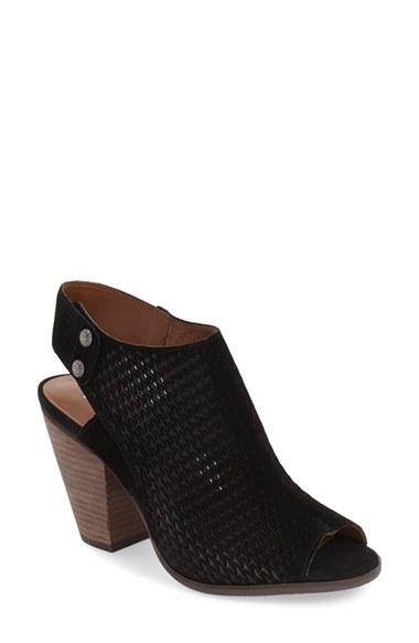 Women's Arturo Chiang 'janel' Perforated Slingback Sandal M - Black