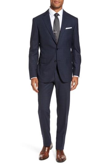 Men's Pal Zileri Classic Fit Glen Plaid Wool Suit