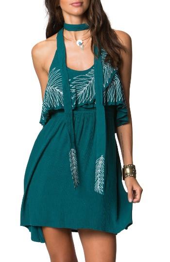 Women's O'neill X Natalie Off Duty Valerie Embroidered Woven Dress - Blue/green