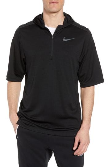 Men's Nike Running Pacer Half Zip Hoodie - Black