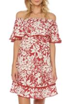 Women's Red Carter Off The Shoulder Cover-up Dress - Red