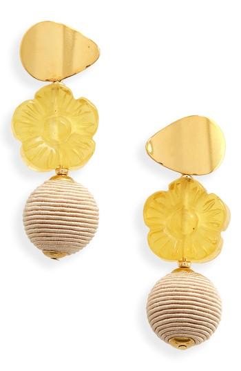 Women's Lizzie Fortunato Goldenrod Column Drop Earrings
