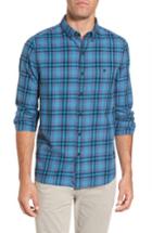 Men's Michael Bastian Trim Fit Plaid Flannel Sport Shirt - Blue