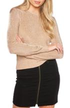 Women's Bardot Metallic Sweater - Pink
