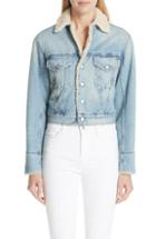 Women's Kendall + Kylie Pinstripe Jacket With Removable Hood