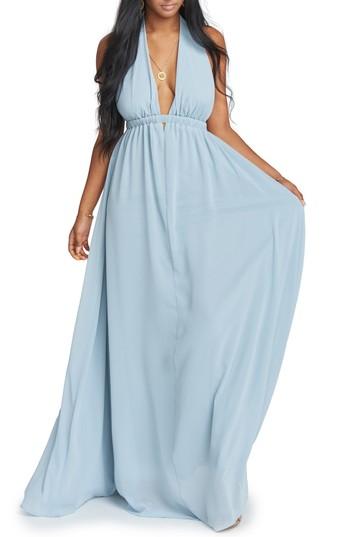 Women's Show Me Your Mumu Luna Halter Maxi Dress, Size - Blue