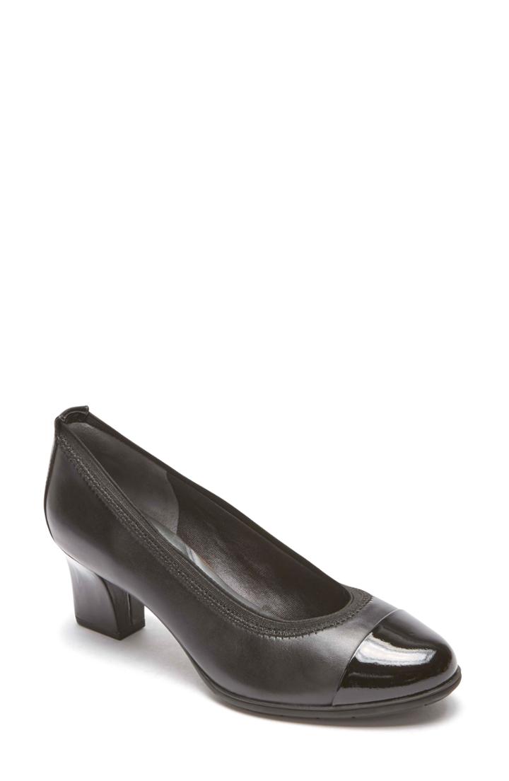Women's Rockport Esty Luxe Cap Toe Pump W - Black