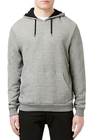 Men's Topman Classic Fit Hoodie - Grey