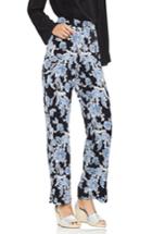 Women's Vince Camuto Woodblock Floral Wide Leg Pants - Black