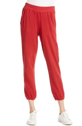 Women's Michael Stars Cozy Terry Sweatpants - Red