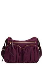 Mz Wallace 'paige' Bedford Nylon Crossbody Bag - Purple