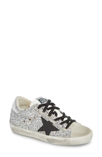 Women's Golden Goose Glitter Superstar Lace-up Sneaker Us / 36eu - Metallic