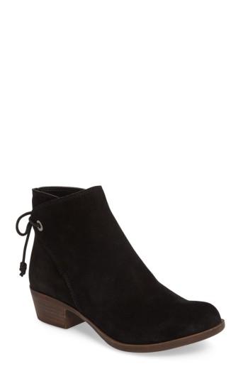 Women's Lucky Brand Gwenore Tie Bootie .5 M - Black