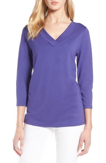 Women's Halogen V-neck Tee - Purple