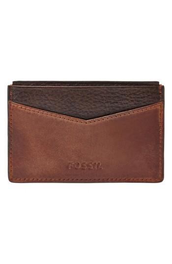 Fossil 'quinn' Leather Card Case -