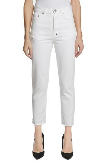 Women's Prps Amx Distressed High Waist Released Hem Ankle Jeans - White