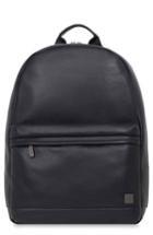 Men's Knomo London Barbican Albion Leather Backpack - Black