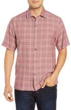 Men's Tommy Bahama Plaid-a-rica Silk Camp Shirt - Red