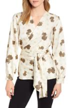 Women's Vince Camuto Delicate Paisley Belted Top - Ivory