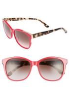 Women's Juicy Couture Black Label 56mm Cat Eye Sunglasses - Coral