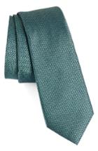 Men's Calibrate Seattle Textured Silk Tie, Size - Green