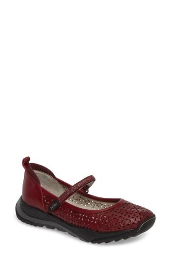 Women's Jambu Bailey Perforated Mary Jane Sneaker .5 M - Red