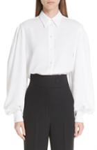 Women's Sara Battaglia Puff Sleeve Blouse Us / 42 It - White