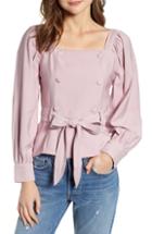 Women's Moon River Double Breasted Blouse - Pink