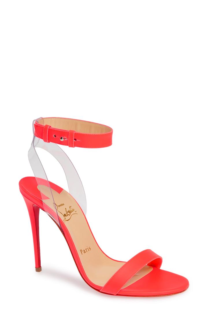 Women's Christian Louboutin Jonatina Sandal Us / 37eu - Pink