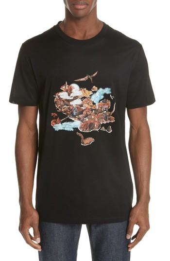 Men's Lanvin Abstract Graphic T-shirt - Black