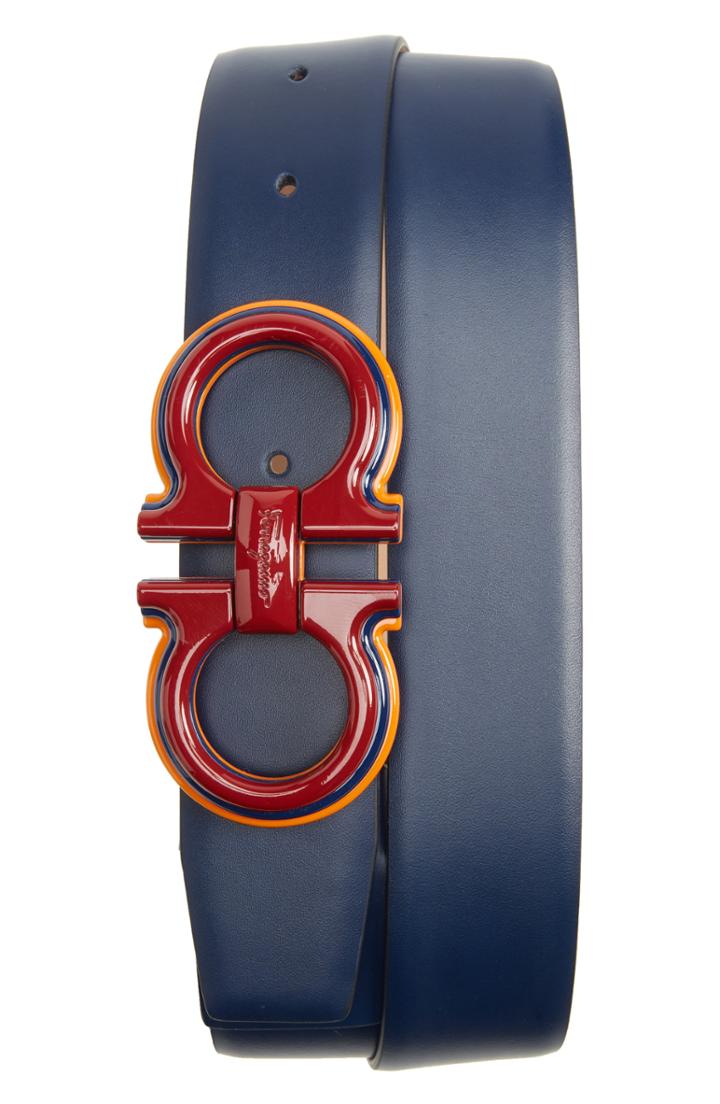 Men's Salvatore Ferragamo Rainbow Double Gancio Belt